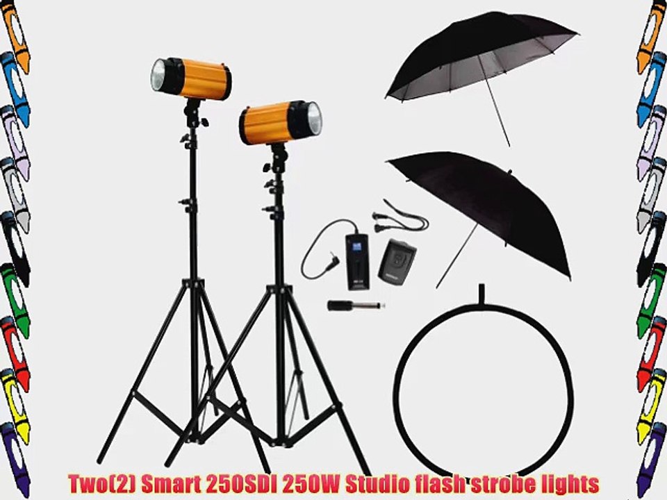 Neewer? Photography Photo Studio Lighting Kit 500W - (2) 250SDI Golden Studio Flash Strobe