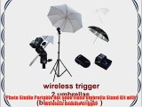 Photo Studio Portable Hot Shoe Flash Umbrella Stand Kit with Wireless Remote Trigger