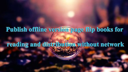 Publish offline version page flip books for reading and distribution without network