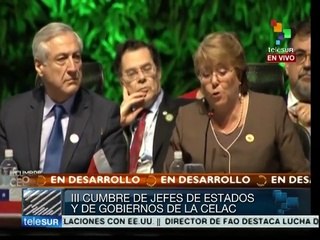Llama Michelle Bachelet a países de CELAC a combatir la desigualdad