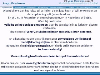 Logo op kleding borduren in Rotterdam