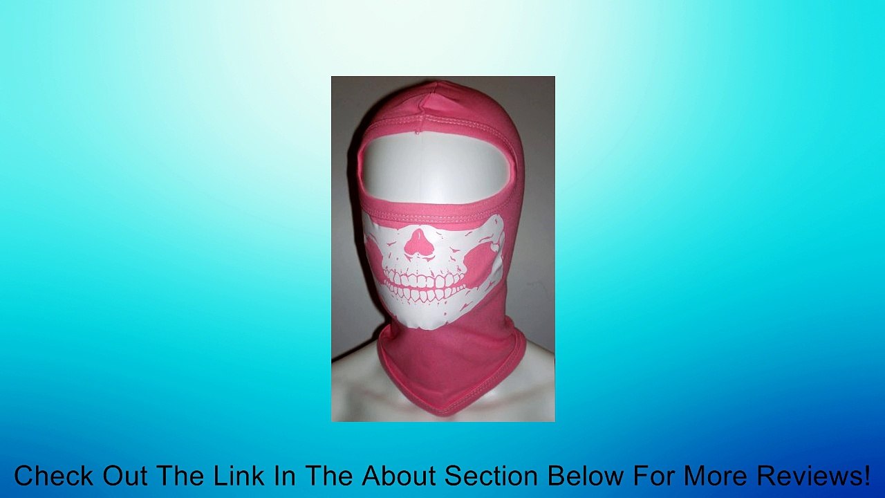 Pink Skull Helmet Liner Balaclava SKI Mask Full Face Hood Motorcycle USA MADE Review