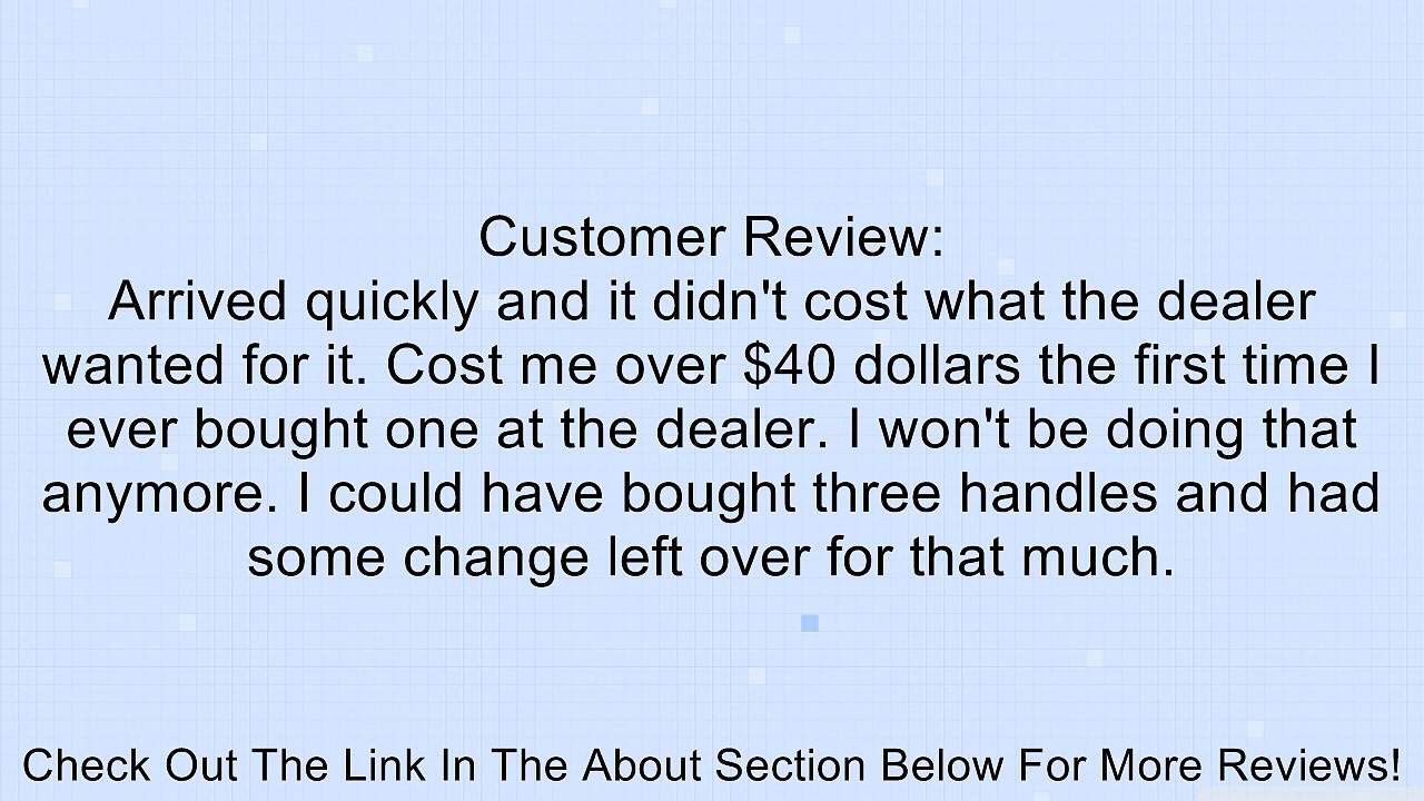 CarPartsDepot, Interior Inside Front Door Handle Gray Textured Right (Passenger Side) Assembly, 382-15157-12 GM1353101 15708044?? Review