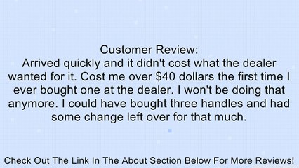 CarPartsDepot, Interior Inside Front Door Handle Gray Textured Right (Passenger Side) Assembly, 382-15157-12 GM1353101 15708044?? Review