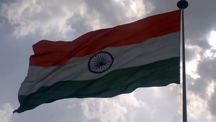 Indian Flag Flying Proudly with Jana Gana Mana Instrumental