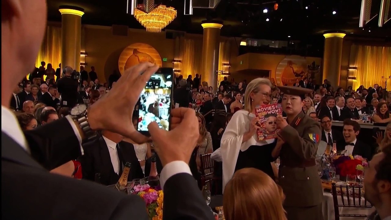 Margaret Cho mocks Kim jong un at 2015 Golden Globes