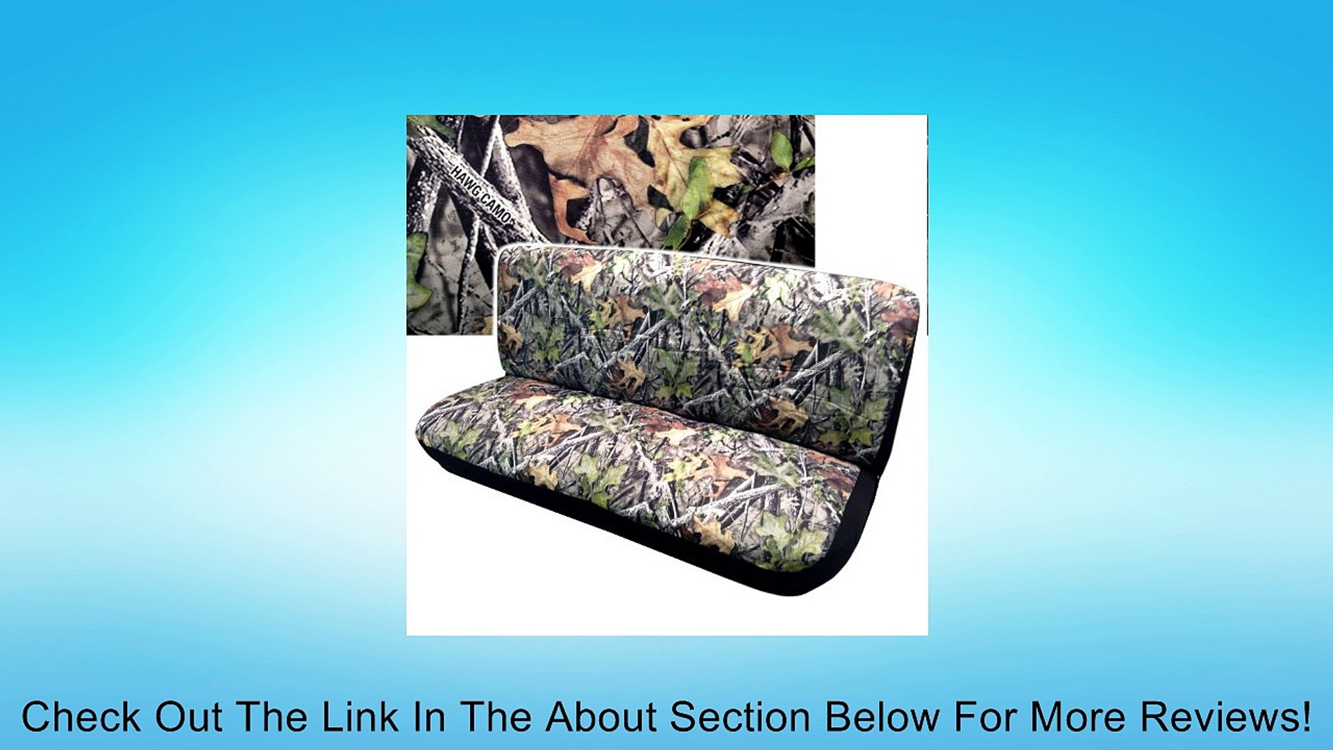 Forest Gray Camo Bench Seat Cover For Back Or Front Pickups Cars