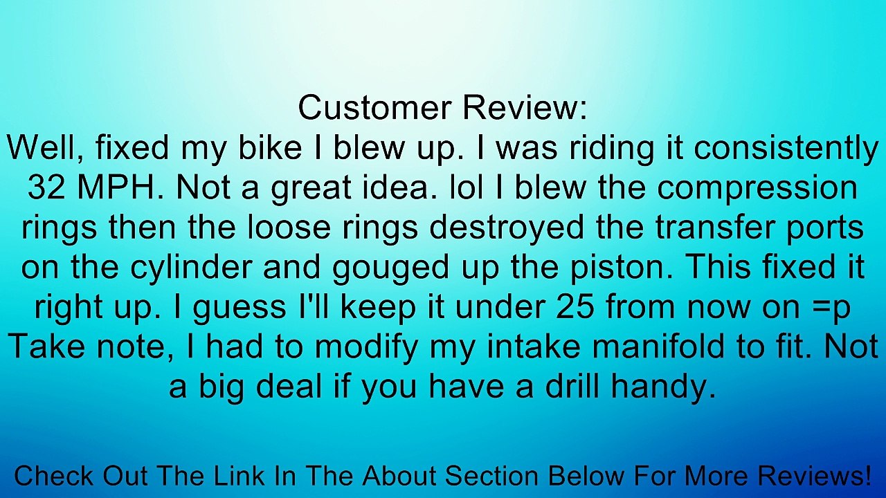 80CC Gas Motorized Bicycle Bike Engine Cylinder Head Set Piston CK19 Review