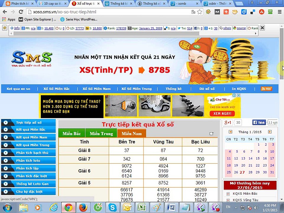 xsmn - Trực tiếp kết quả xổ số miền nam 27/1