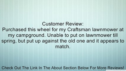 Craftsman Lawn Mower Part # 700263 WHEEL.7.5X1.5.PR.SP Review