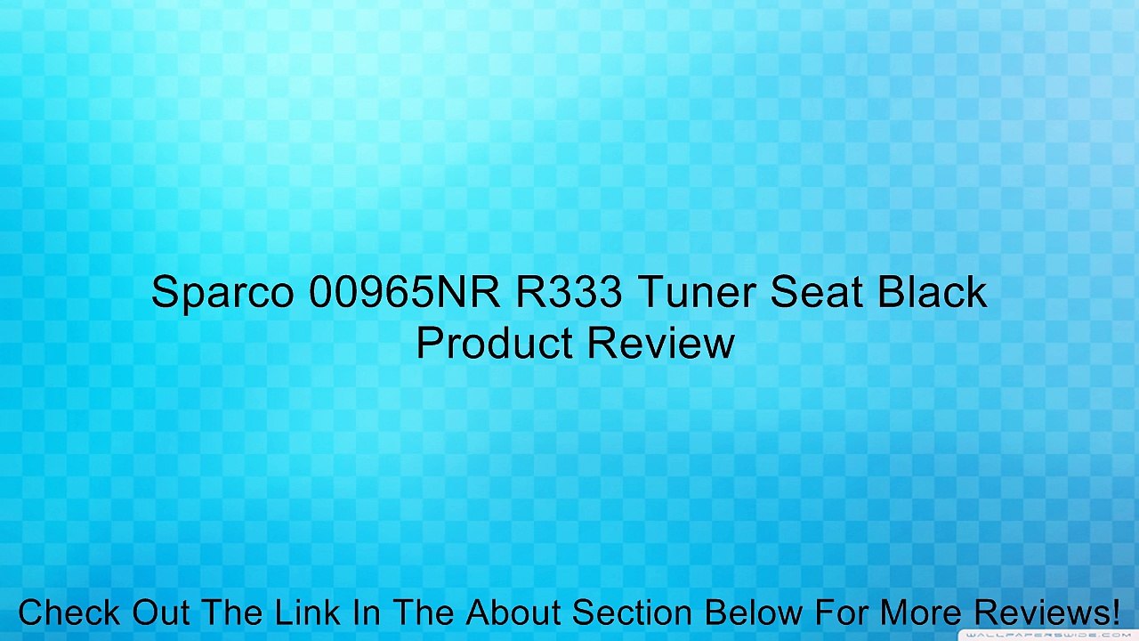 Sparco 00965NR R333 Tuner Seat Black Review