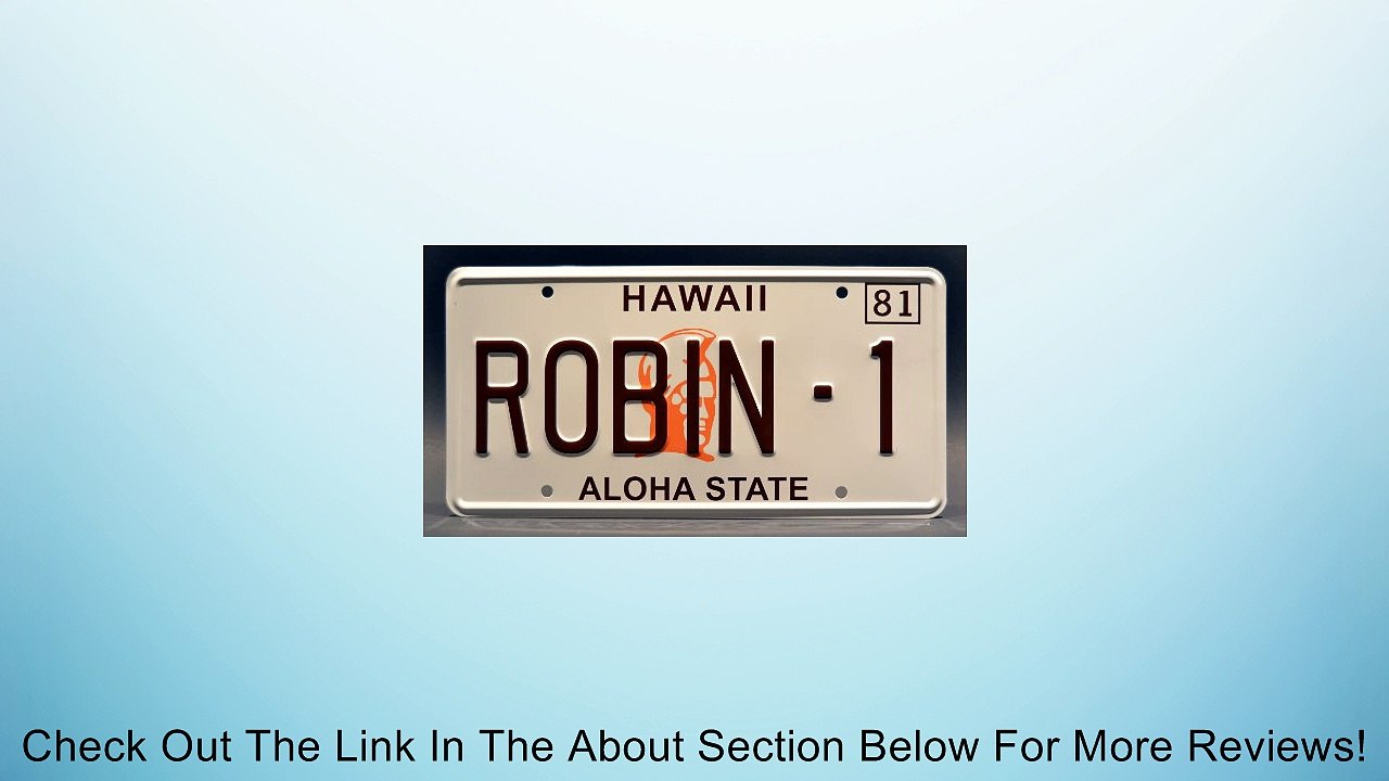 Magnum PI / Ferarri 308 GTS / Tom Selleck / ROBIN-1 *METAL STAMPED* Vanity Prop License Plate Review
