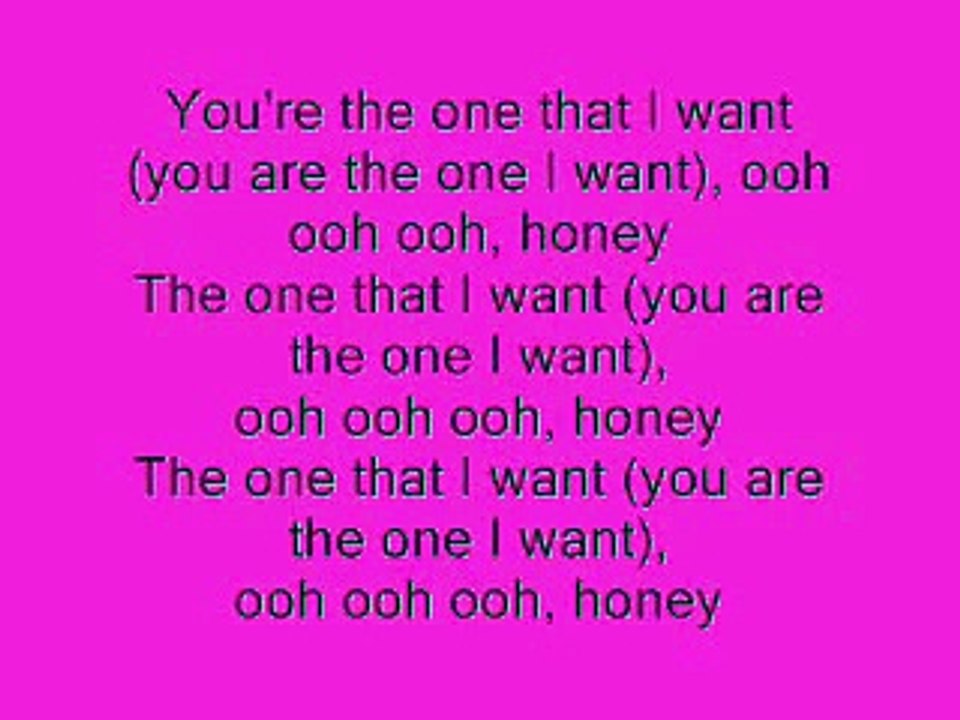 Grease - You're the one that I want - Lyrics - video Dailymotion