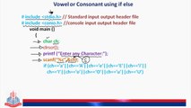 Vowels or Consonant using if else