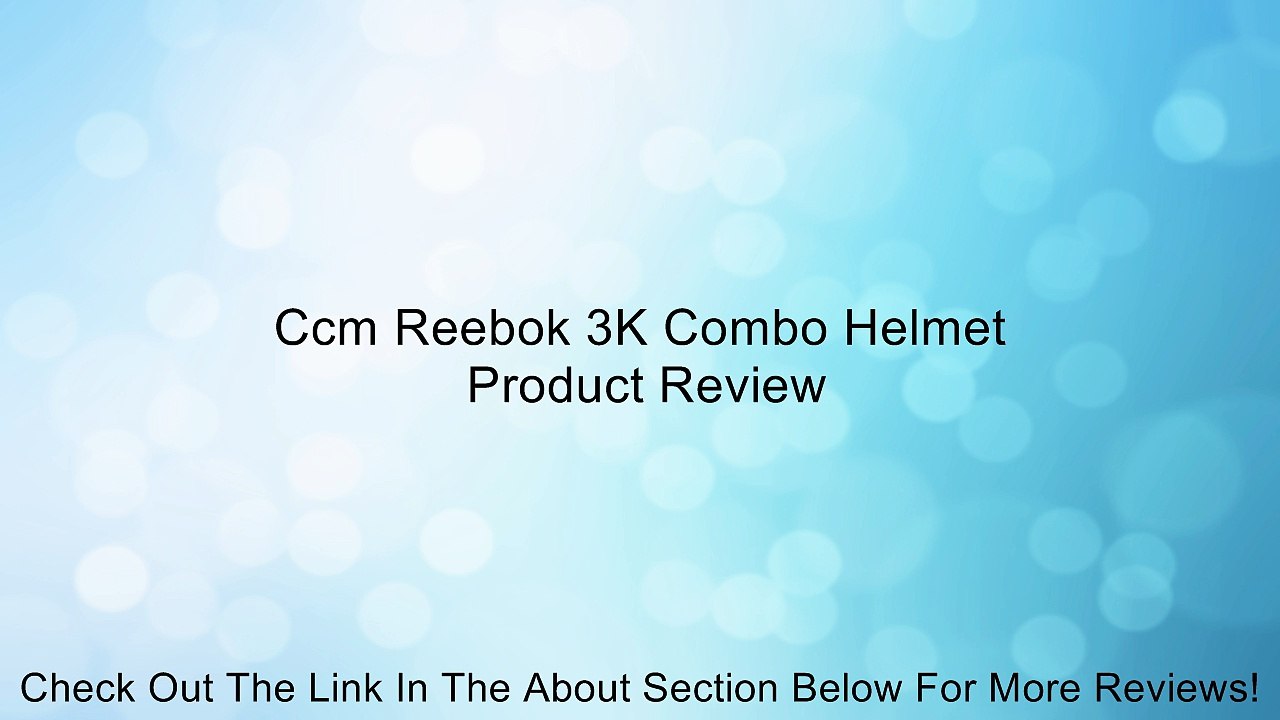reebok 3k helmet combo review