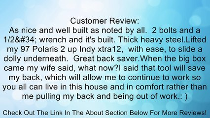 Extreme Max EXLLS Snowmobile Lever Lift Stand Review