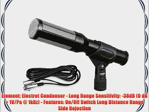 Pyle PDMIC35 Shotgun Microphone Electret Condenser Mic with 16 Foot XLR Cable Windscreen