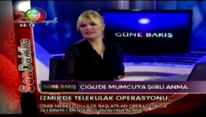 Ege Tv'de yayınlanan '' Çiğli'de Uğur Mumcu'ya şiirli anma '' haberi.