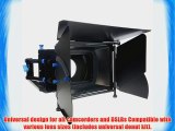 ePhoto Pro DSLR RIG FOLLOW FOCUS Matte Box with 2 Stage 15mm Swing away Arm Top French Flags
