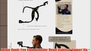 Deluxe Hands Free Video Shoulder Mount Stabilizer Support Rig   Carrying Case For Canon VIXIA