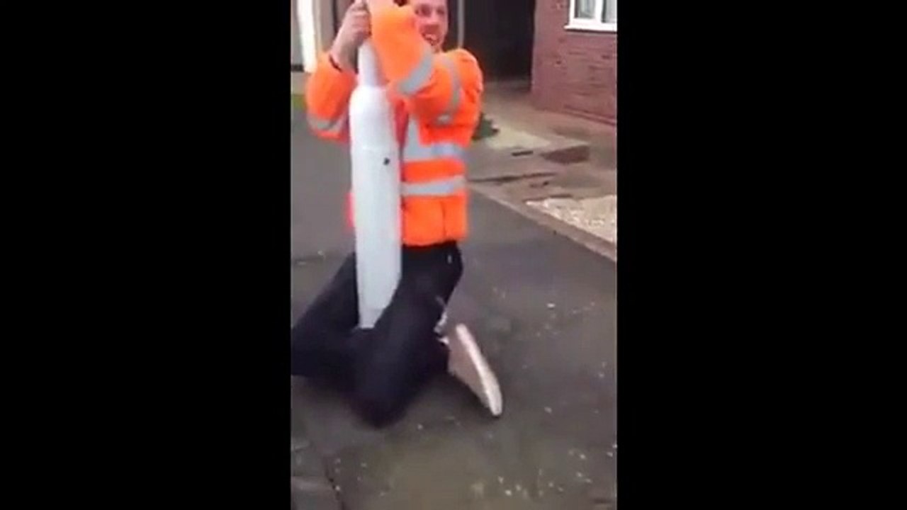 Stuck On A Lamp Post Prank