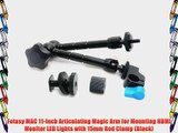 Fotasy MAC 11-Inch Articulating Magic Arm for Mounting HDMI Monitor LED Lights with 15mm Rod