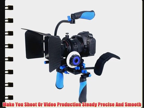 Koolertron DSLR/VCR Shoulder Mount Rig Follow Focus Matte Box 15mm C-Shape Support Mount