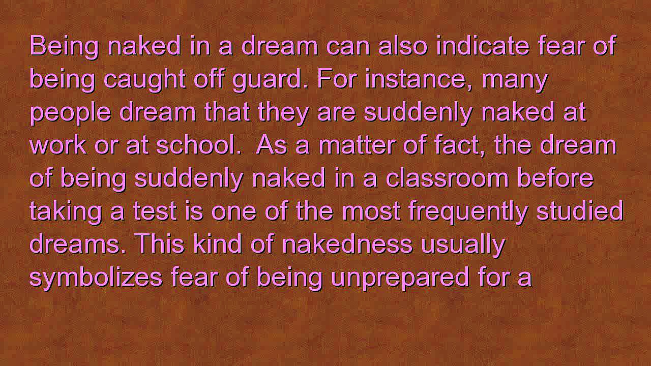 Dreams of Being Naked