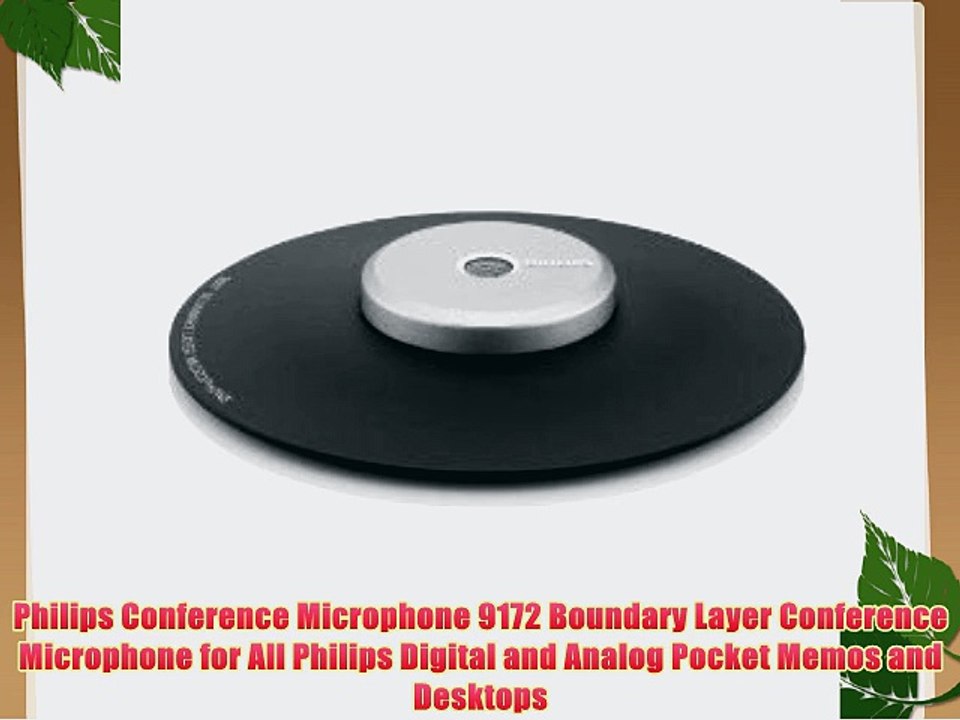 Philips Conference Microphone 9172 Boundary Layer Conference Microphone for All Philips Digital