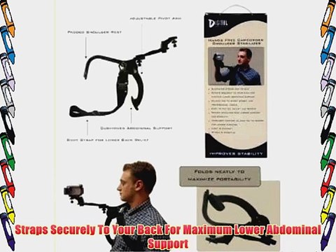 Deluxe Hands Free Video Shoulder Mount Stabilizer Support Rig Carrying Case For Canon VIXIA