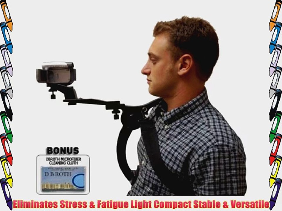 Hands Free Camcorder Shoulder Stabilizer With Carrying Case For The Sony HDR-UX5 UX7 UX10 UX20