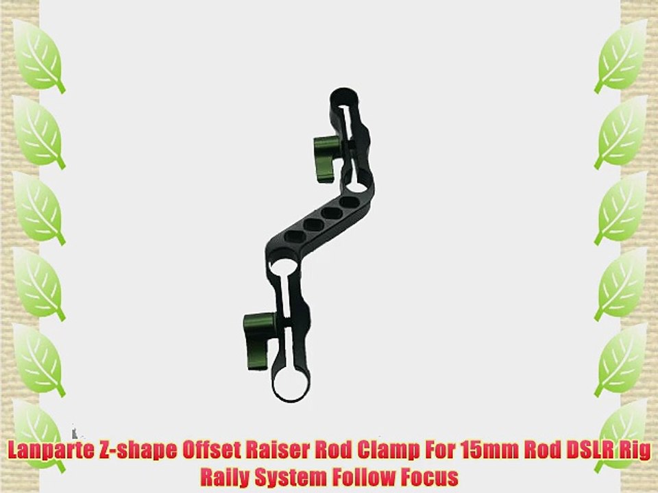 Lanparte Z-shape Offset Raiser Rod Clamp For 15mm Rod DSLR Rig Raily System Follow Focus