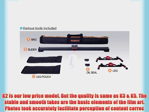 Konova Camera Slider Dolly K2 80cm (31.5 Inch)