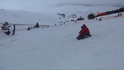 Bursa Uludağ'da Kazalara Karşı Tabela ve Fileli Önlem