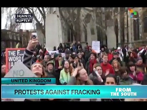 British protesters demand end to 'fracking'