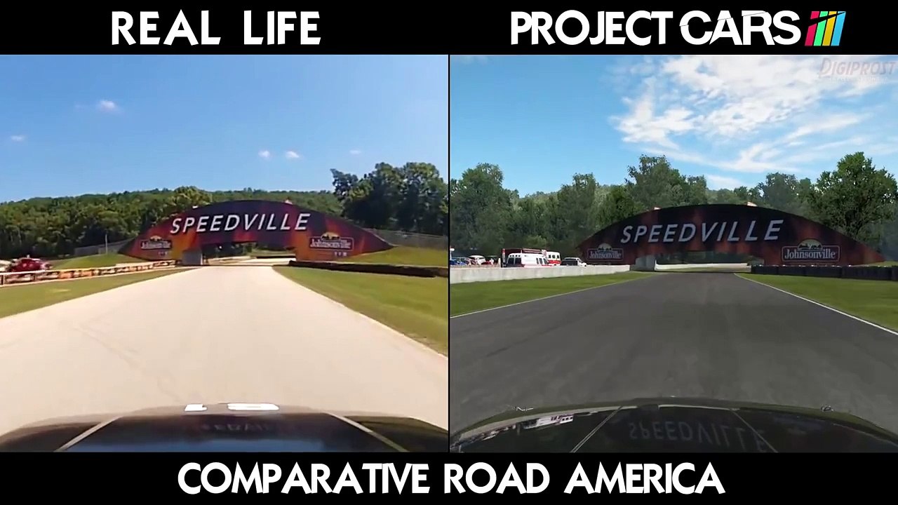 Project CARS Vs Real Life - Road America