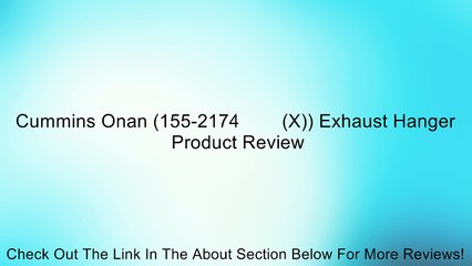 Cummins Onan (155-2174        (X)) Exhaust Hanger Review