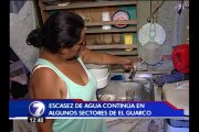 Vecinos de Los Diques de El Guarco aún luchan contra falta de agua