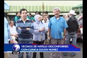 Vecinos de Hatillo protestan por servicios de clínica Solón Núñez