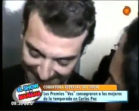 Pedro nota en los premios Vos en el Show de la Mañana - 27 de Enero