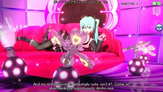 60fps Full風 Sweet Devil Hatsune Miku 初音ミク Project DIVA Arcade English lyrics Romaji subtitles
