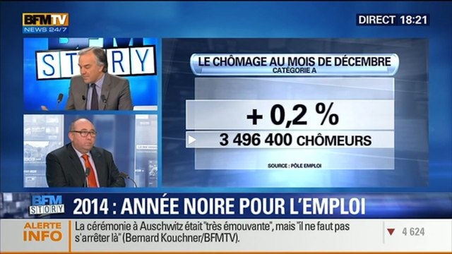 BFM Story: Mauvais chiffres du chômage (1/2): 2014 est une année noire pour l'emploi - 27/01