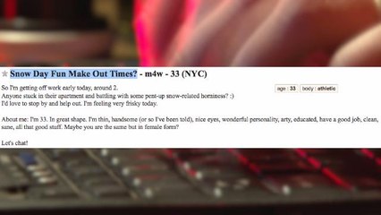 Lonely New Yorkers Just Want to Hookup During Winter Storm Juno