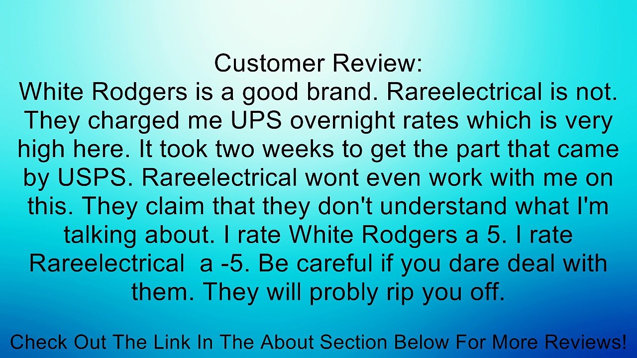 NEW WHITE RODGERS 12 VOLT 100 AMP 4 TERMINAL CONTINUOUS DUTY SOLENOID 124-105111 120-105111-5 124-105111 124-105111-3 Review