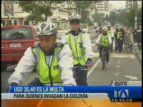 25 USD es la multa para quienes invadan la ciclovía