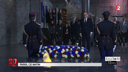 François Hollande en visite au Mémorial de la Shoah