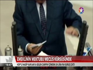 Hasip Kaplan Emeklinin gönderdiği 24 liralık zammı AKP'li vekillere dağıttı