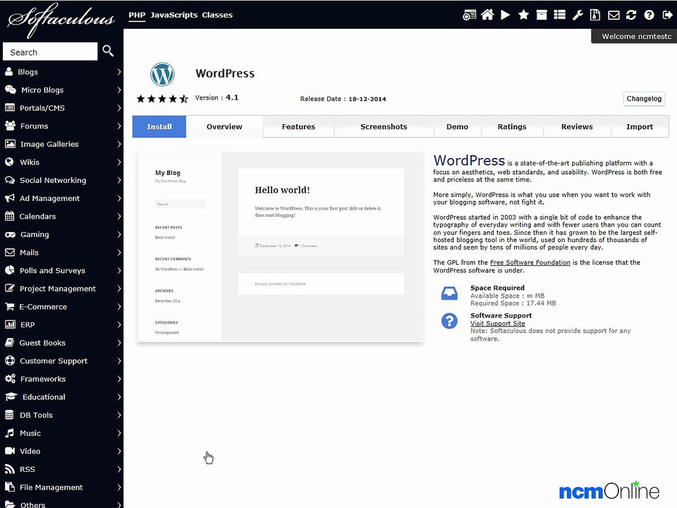 How to install WordPress on HostRocket web hosting