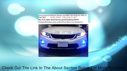 Video herunterladen: JDM ASTAR 800 Lumens Super Bright AX-2835 Chipsets Chipsets H8 H11 LED Daytime Running Light ,Fog Light Bulbs, Xenon White Review