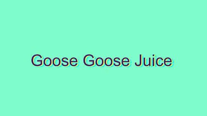 How to Pronounce Goose Goose Juice